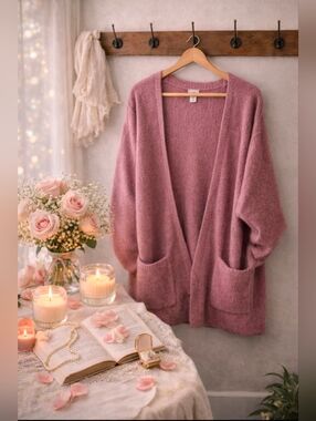 Sincerely Jules | Women's Large | Warm Rose Cardigan | Cozy
